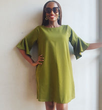 Load image into Gallery viewer, Olive Green Shift Dress
